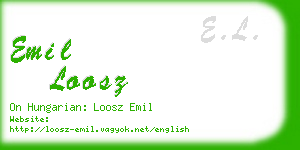 emil loosz business card